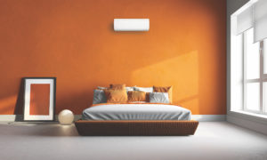 Ductless Mini Split in a Modern Living Room